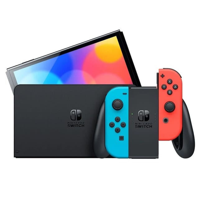 Товар Игровая консоль Nintendo Switch OLED Neon 64Gb, Игровая приставка 64ГБ