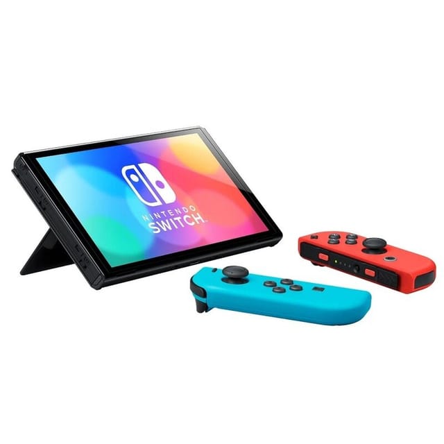 Товар Игровая консоль Nintendo Switch OLED Neon 64Gb, Игровая приставка 64ГБ