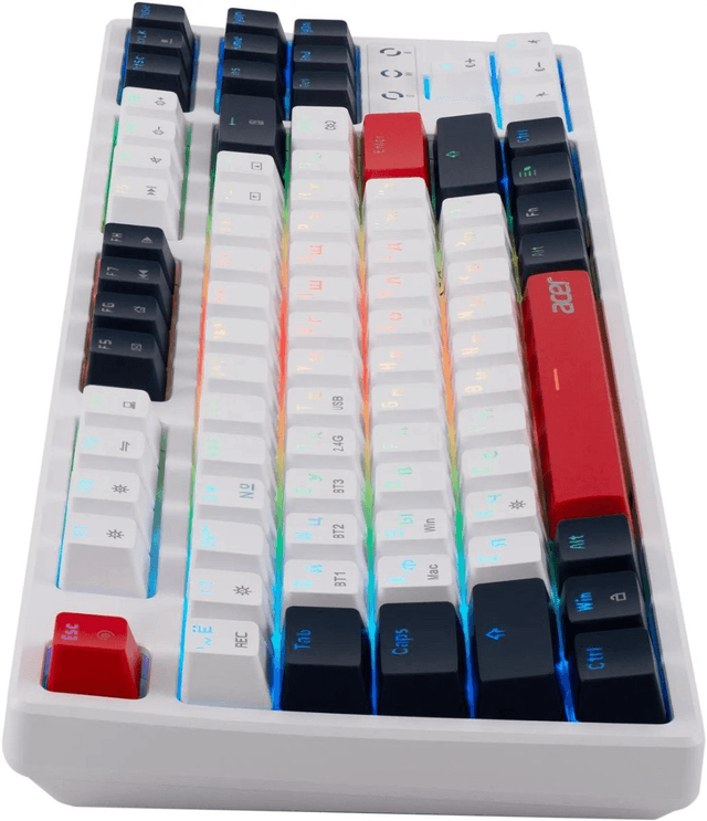 Товар Клавиатура беспроводная Acer OKR302, USB, Bluetooth/Радиоканал, белый, (zl.kbdee.016)