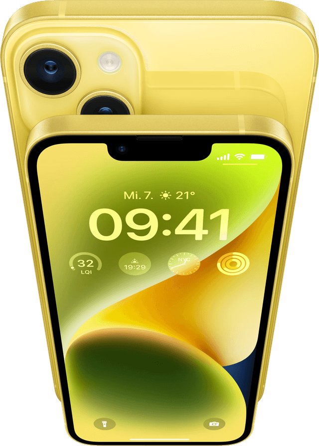 Товар Смартфон Apple iPhone 14 128 ГБ, только eSim, Yellow (Жёлтый)