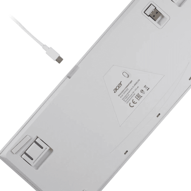 Товар Клавиатура беспроводная Acer OKR302, USB, Bluetooth/Радиоканал, белый, (zl.kbdee.016)