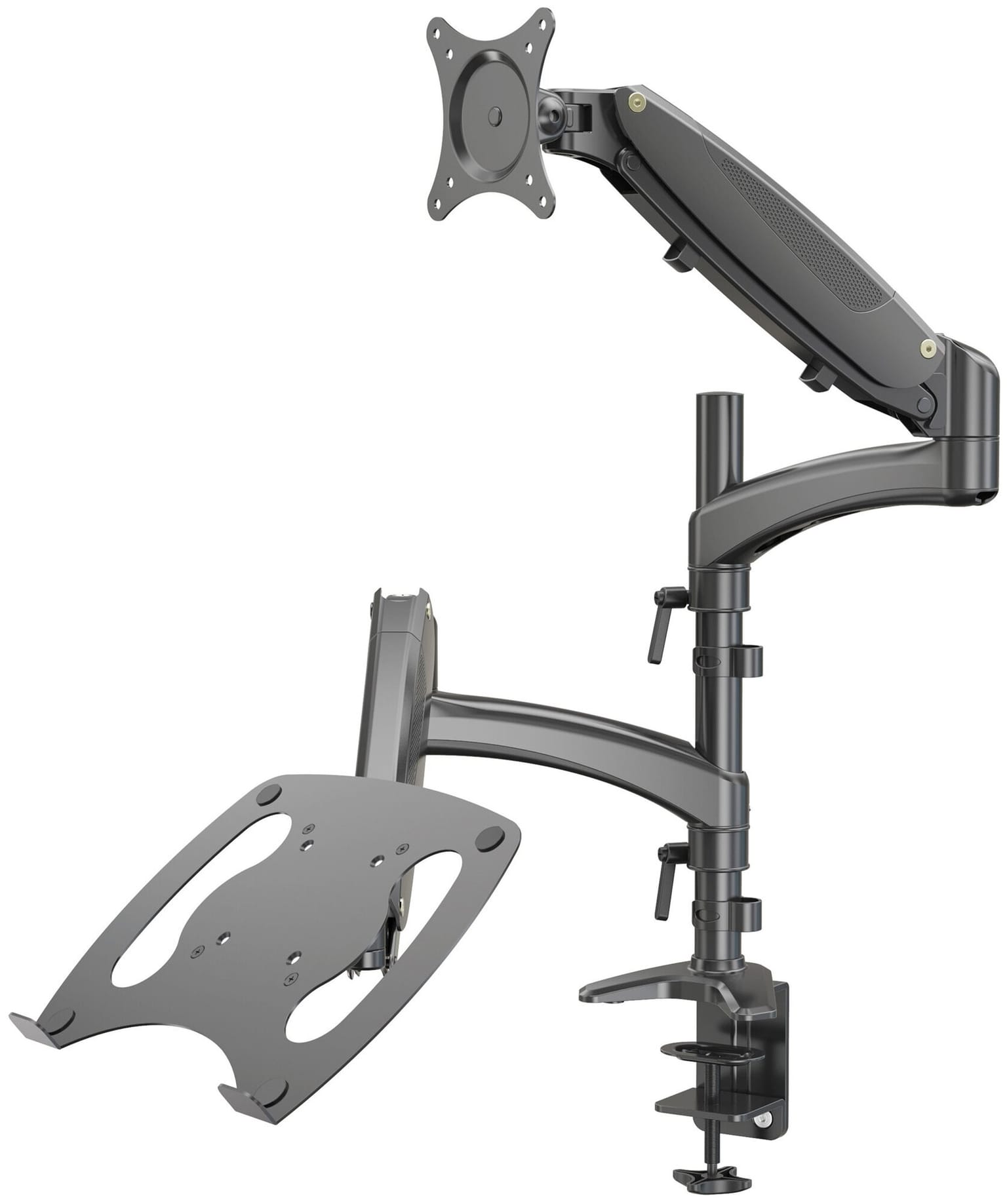 Товар Кронштейн для монитора/ноутбука Cactus CS-VM-LH08-BK черный 13"-27" макс.8кг настольный поворот и наклон