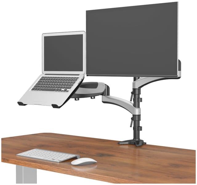 Товар Кронштейн для монитора/ноутбука Cactus CS-VM-LH08-AL серебряный 13"-27" макс.8кг настольный поворот и наклон