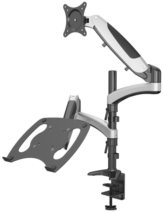 Товар Кронштейн для монитора/ноутбука Cactus CS-VM-LH08-AL серебряный 13"-27" макс.8кг настольный поворот и наклон