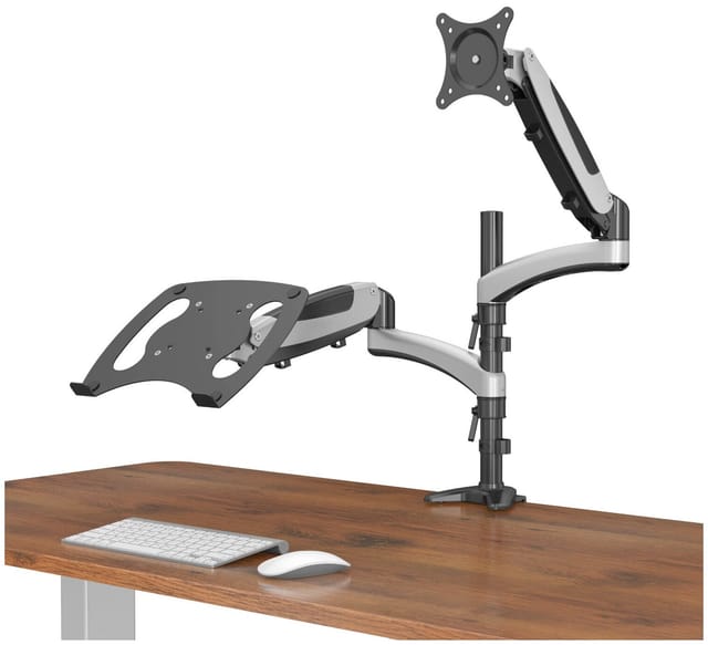 Товар Кронштейн для монитора/ноутбука Cactus CS-VM-LH08-AL серебряный 13"-27" макс.8кг настольный поворот и наклон