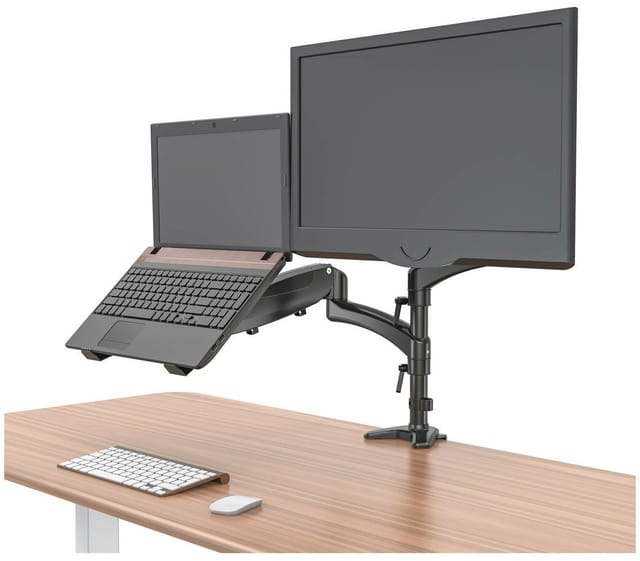 Товар Кронштейн для монитора/ноутбука Cactus CS-VM-LH08-BK черный 13"-27" макс.8кг настольный поворот и наклон