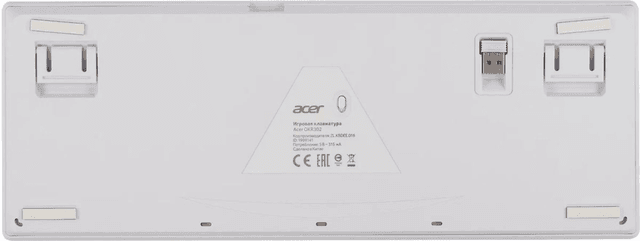 Товар Клавиатура беспроводная Acer OKR302, USB, Bluetooth/Радиоканал, белый, (zl.kbdee.016)