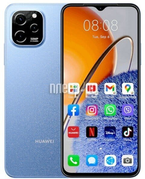 Товар Мобильный телефон Huawei Nova Y61 4/128GB Eve-lx9n Blue Eve-lx9n 51097SXB Blue .