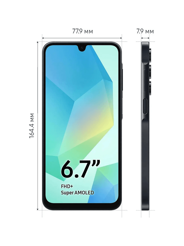 Товар Смартфон Samsung Galaxy A16 6/128 Гб, Black (Черный), SM-A165F, Global для РФ