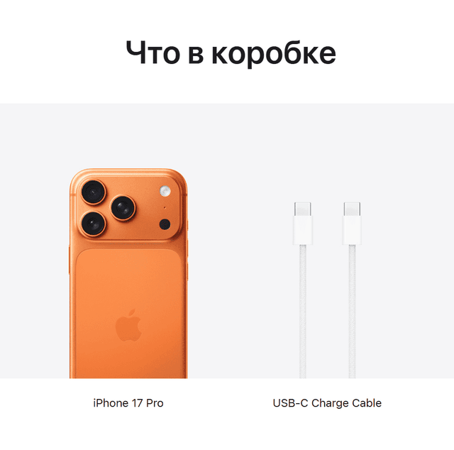 Товар Смартфон Apple iPhone 17 Pro, 512 ГБ, Cosmic Orange (nano-SIM + eSim) (Без RuStore)