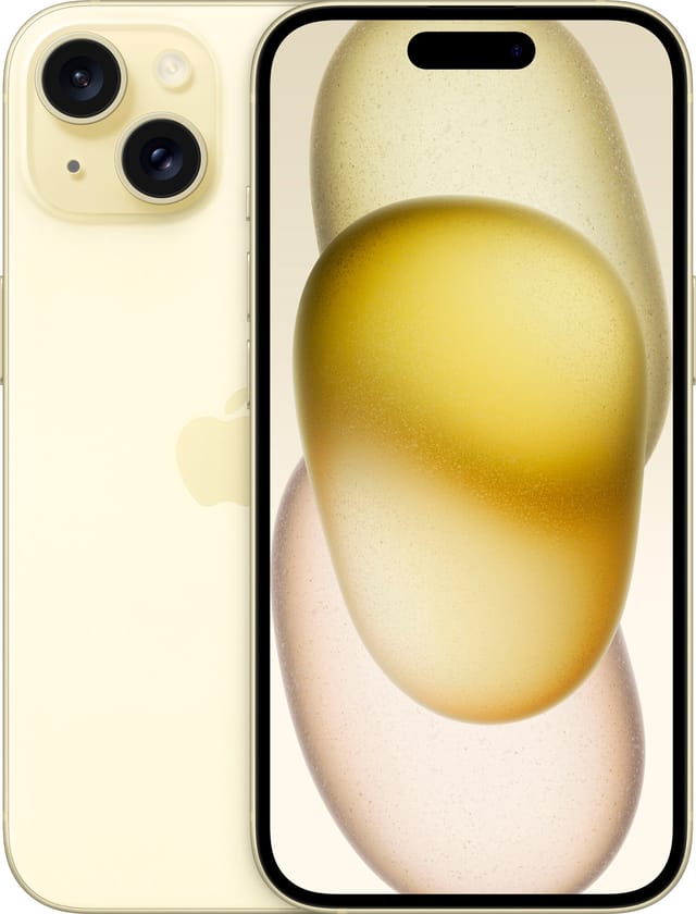 Товар Смартфон Apple iPhone 15 128 ГБ,  Dual: nano SIM + eSIM, Yellow (желтый)