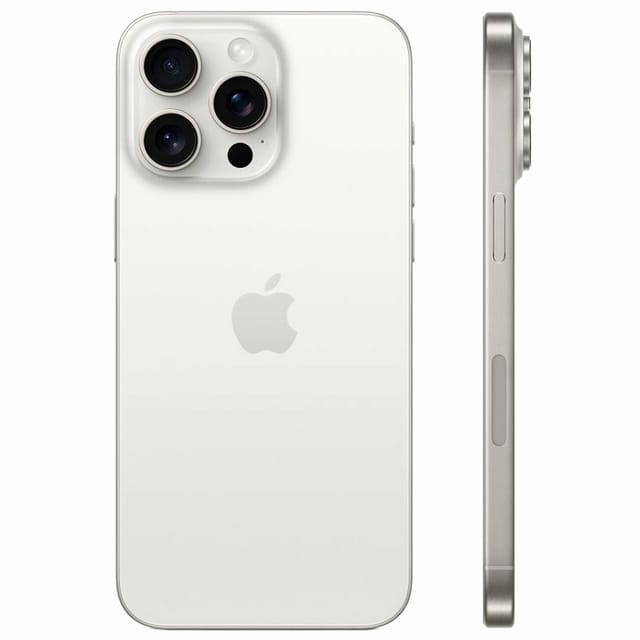 Товар Смартфон Apple iPhone 15 Pro Max 256 Гб, Dual: nano SIM + eSIM, White Titanium (белый титановый)
