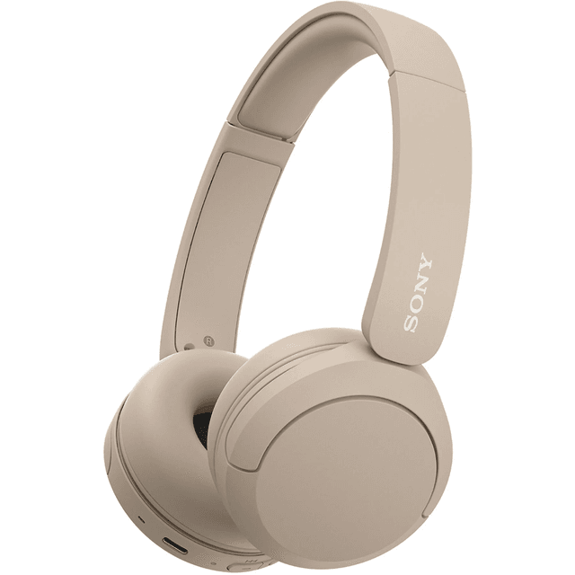 Товар Беспроводные наушники Sony WH-CH520, 20 Гц - 20000 Гц, Bluetooth 5.2, бежевый
