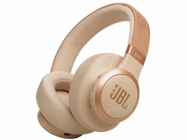 Товар Наушники беспроводные JBL Live 770NC, накладные, с шумоподавлением, бежевые
