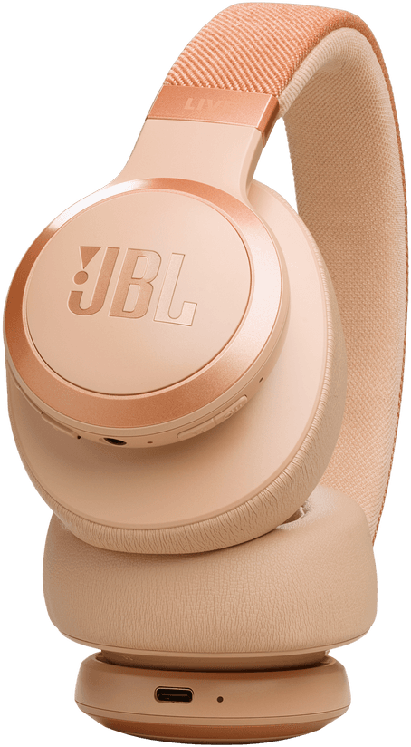 Товар Наушники беспроводные JBL Live 770NC, накладные, с шумоподавлением, бежевые