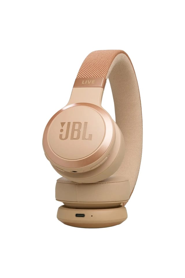 Товар Наушники беспроводные JBL Live 770NC, накладные, с шумоподавлением, бежевые