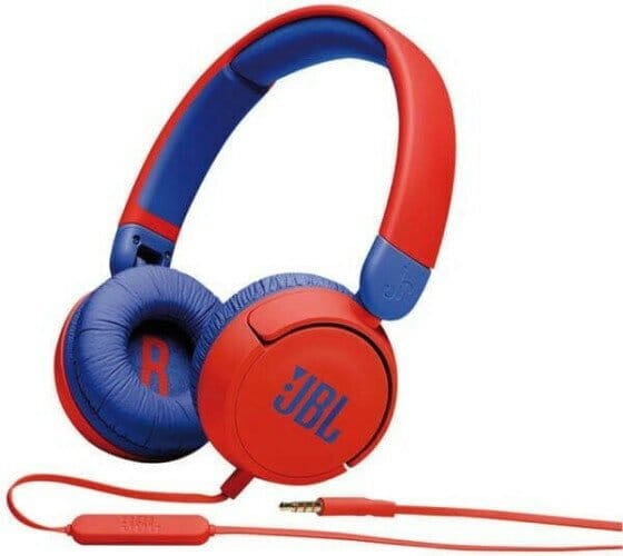 Товар Наушники детские беспроводные JBL JR 310BT, blue/red, складные, накладные, синие/красные