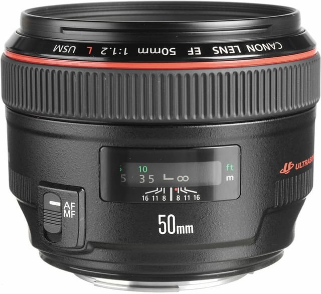 Товар Canon EF 50mm f/1.2L USM Lens – Professional Prime Lens for DSLR, Ultra-Fast Aperture, Full-Frame Compatible