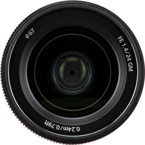 Товар Объектив Sony SEL24F14GM, 24 мм, F1.4, асферические элементы, защита от пыли и влаги, чёрный