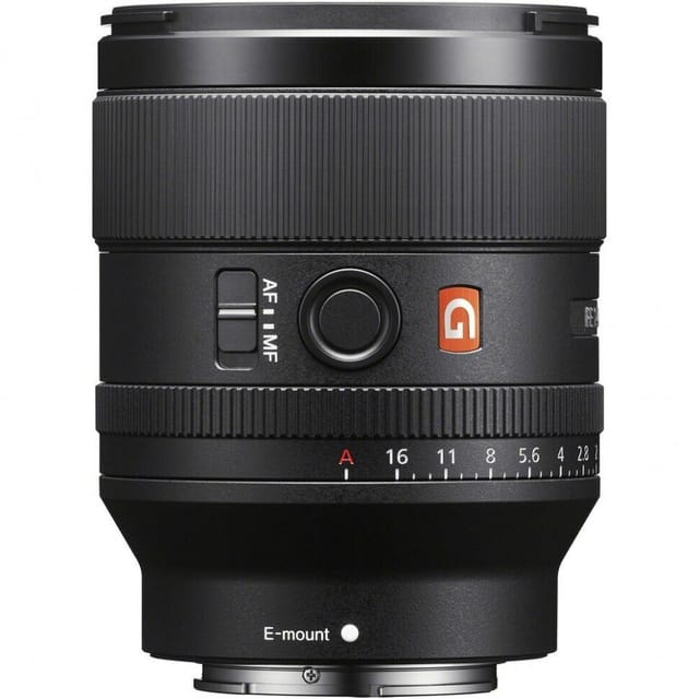 Товар Объектив Sony FE 35mm f/1.4 GM (SEL35F14GM), черный, широкоугольный, с диафрагмой F1.4, байонет Sony E, черный