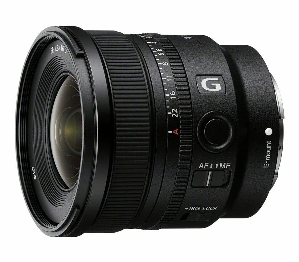 Товар Объектив Sony FE 16mm F1.8 G, широкоугольный, байонет Sony E, черный