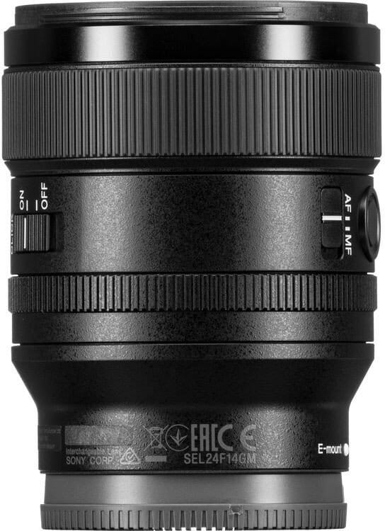 Товар Объектив Sony SEL24F14GM, 24 мм, F1.4, асферические элементы, защита от пыли и влаги, чёрный