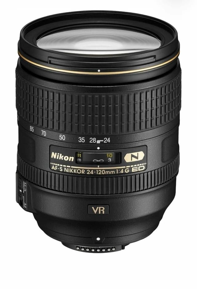 Товар Объектив Nikon 24-120mm, f/4, ED VR, AF-S, зум, 5х, для Nikon F, черный