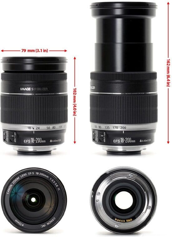 Товар Объектив Canon EF-S 18-200mm f/3.5-5.6 IS мощный диапазон фокусных расстояний для любых задач