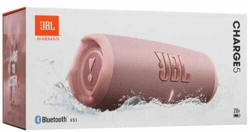 Товар Портативная акустика JBL Charge 5, Pink, беспроводная, IP67, 7500 мАч