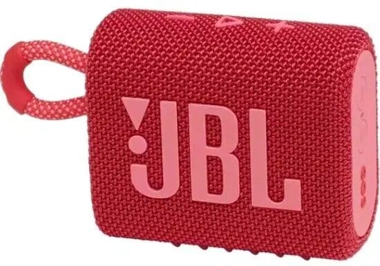Товар Портативная колонка JBL GO3RED, моно, 4,2Вт, 2700 мАч, Bluetooth, встроенная ручка, красная