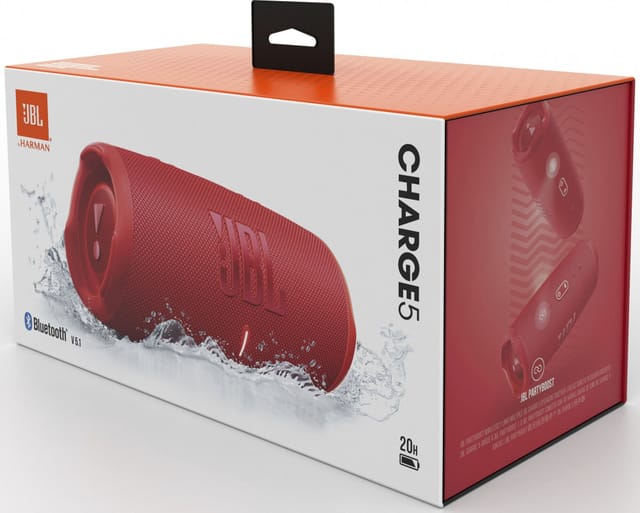 Товар Портативная акустика JBL Charge 5, Red, беспроводная, IP67, 7500 мАч