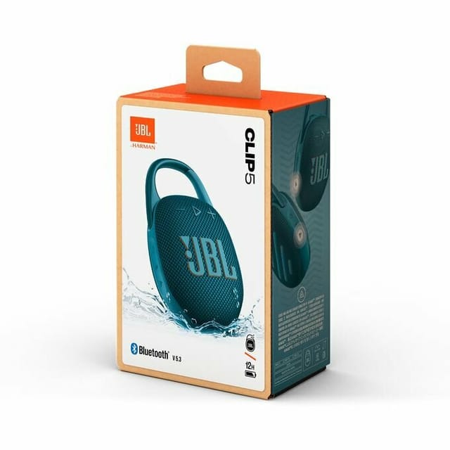 Товар Портативная колонка JBL Clip 5 Blue, Bluetooth, время работы 12ч