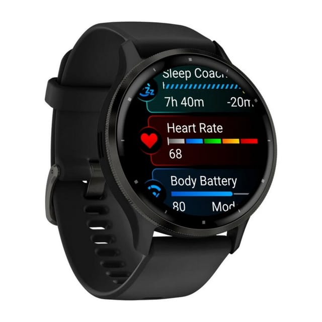 Товар Часы Garmin Venu 3 Black 010-02784-01, AMOLED, круглый корпус