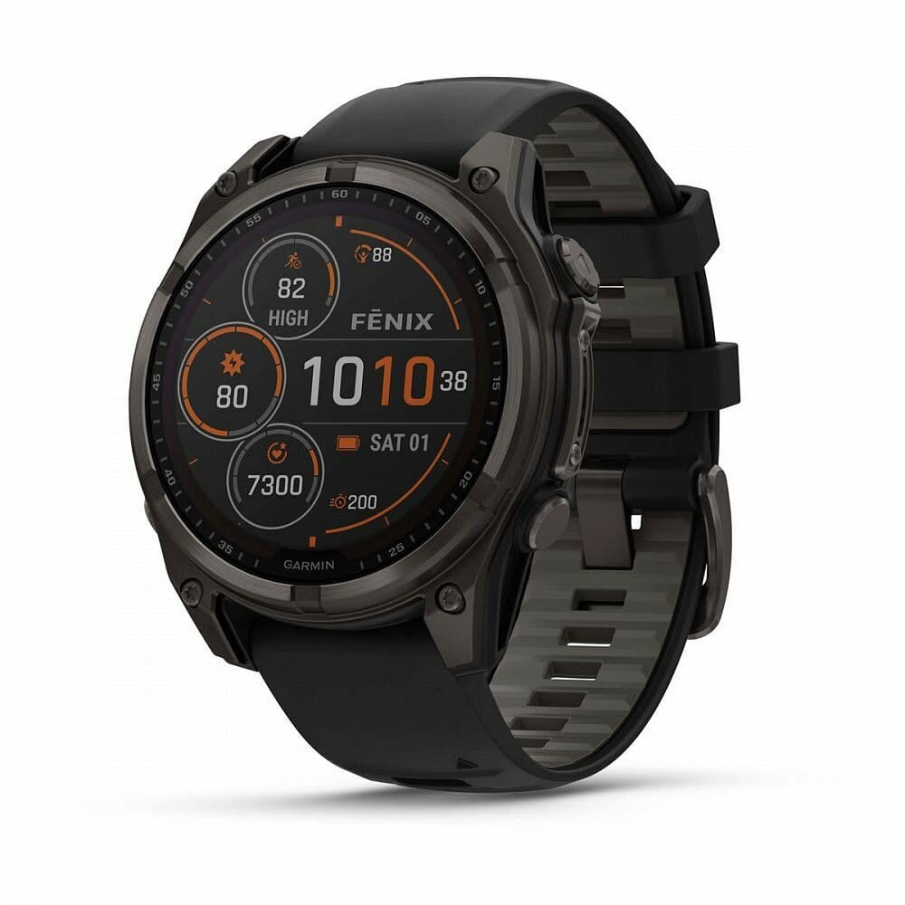 Товар Смарт-часы Fenix 8 47 mm, Solar Sapphire, Carbon Gray DLC Titanium with Black/Pebble Gray (010-02906-11)