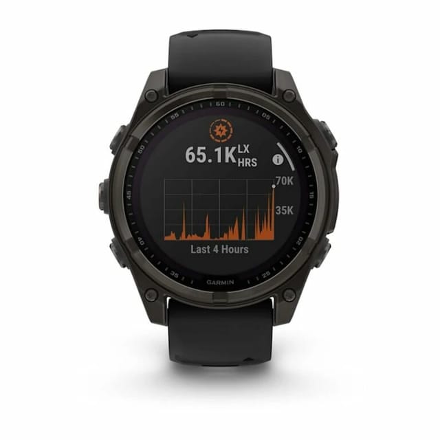 Товар Смарт-часы Fenix 8 47 mm, Solar Sapphire, Carbon Gray DLC Titanium with Black/Pebble Gray (010-02906-11)