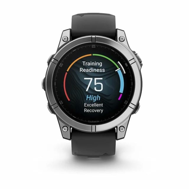 Товар Умные часы премиум класса Fenix E 47 mm, AMOLED Stainless Steel with Black Silicone Band 010-03025-02 Стальные