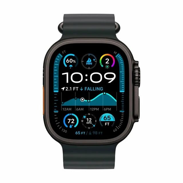 Товар Умные часы Apple Watch Ultra 2 49mm Black Titanium case with Black Ocean Band/(Черный/Черный)