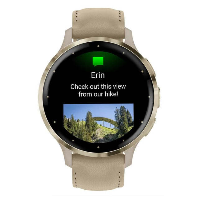 Товар Умные часы Garmin Venu 3S Soft Gold French Gray Leather 010-02785-55 010-02785-55