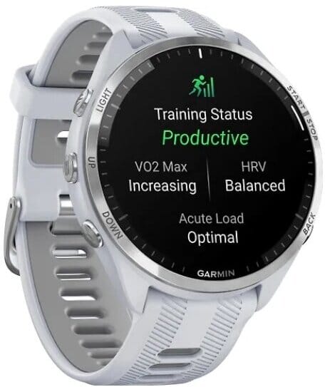 Товар GARMIN Forerunner 965 Amoled Silver wt White Band (010-02809-11)