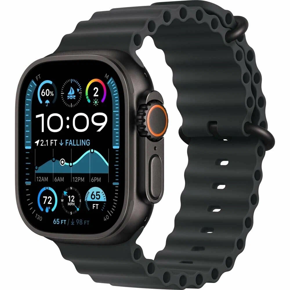 Товар Умные часы Apple Watch Ultra 2 49mm Black Titanium case with Black Ocean Band/(Черный/Черный)