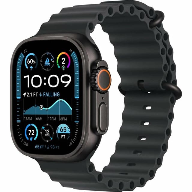 Товар Умные часы Apple Watch Ultra 2 49mm Black Titanium case with Black Ocean Band/(Черный/Черный)