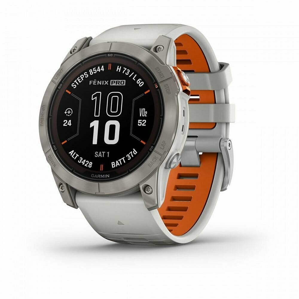 Товар Garmin Fenix 7X Pro Solar, Sapphire, Titanium, Gray/Orange Спортивные часы 010-02778-14