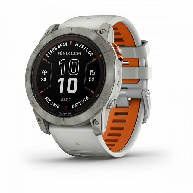 Товар Garmin Fenix 7X Pro Solar, Sapphire, Titanium, Gray/Orange Спортивные часы 010-02778-14