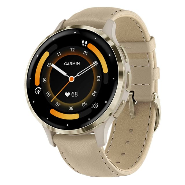 Товар Умные часы Garmin Venu 3S Soft Gold French Gray Leather 010-02785-55 010-02785-55