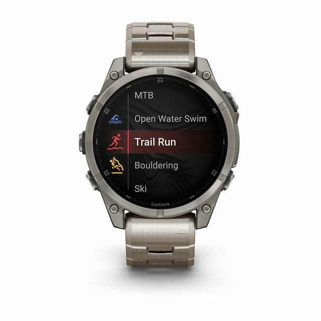 Товар Умные часы Garmin Fenix 8 47 мм AMOLED Sapphire, Titanium, светло-серый, титановый ремешок 010-02904-40