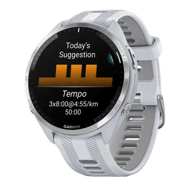 Товар GARMIN Forerunner 965 Amoled Silver wt White Band (010-02809-11)