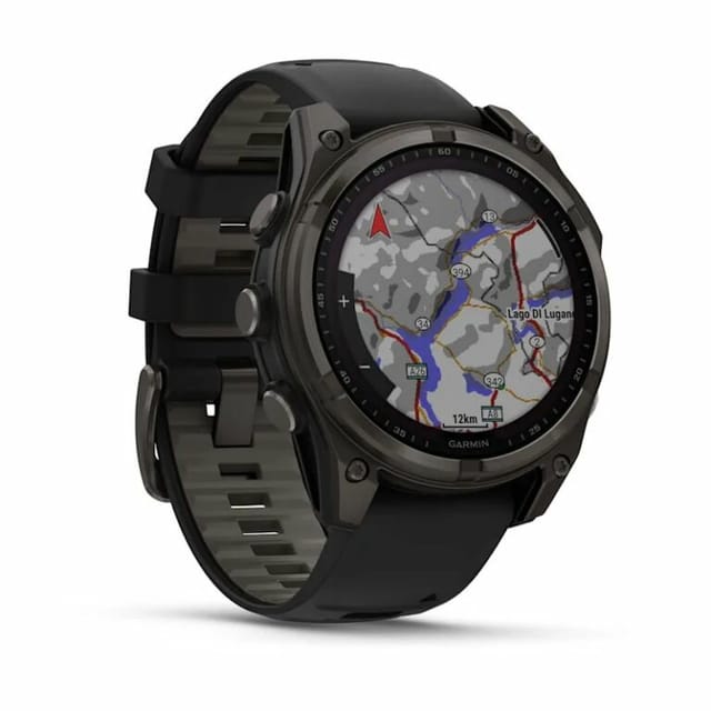 Товар Смарт-часы Fenix 8 47 mm, Solar Sapphire, Carbon Gray DLC Titanium with Black/Pebble Gray (010-02906-11)
