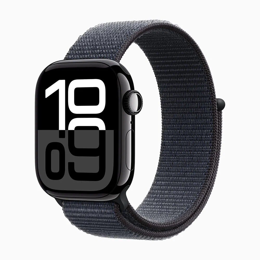 Товар Apple Watch S10 42 mm Jet Black Aluminum Case Sport Loop, черный/черный