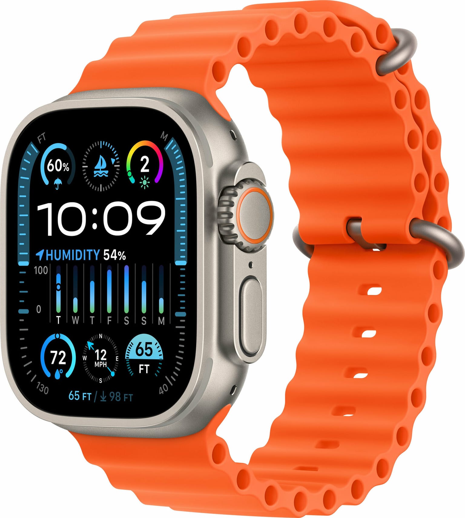 Товар Умные часы Apple Watch Ultra 2 GPS + Cellular 49mm Natural Titanium Case, Orange Ocean Band