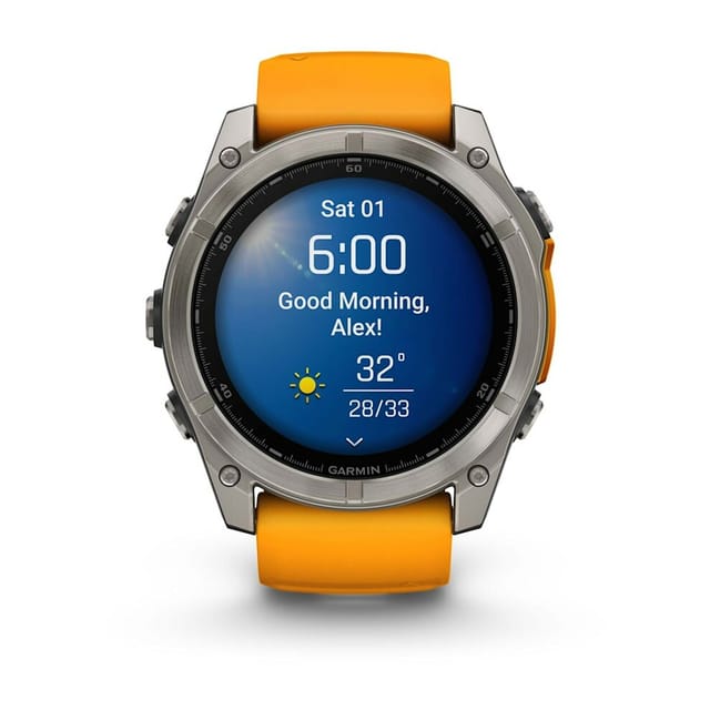 Товар Умные часы Garmin Fenix 8 Amoled Sapphire 51 mm Titanium Spark Orange 010-02905-11